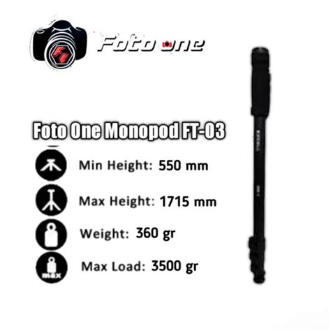 Jual Monopod Foto One FT 03 Free Tas Shopee Indonesia