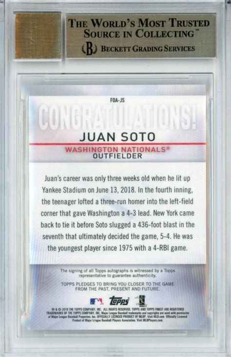 ミントモール MINT 池袋店 2019 Topps Finest Washington Nationals Juan Soto