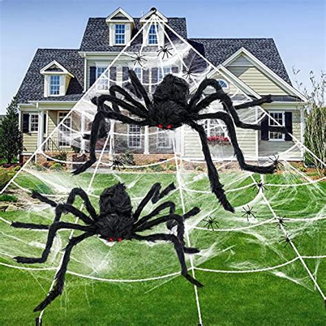 Halloween Giant Spider Decorations 200” Triangular Spider Webs