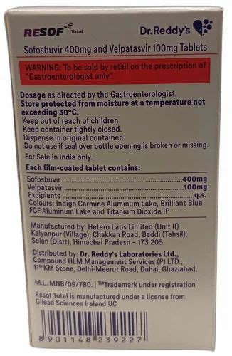 Sofosbuvir Resof Total Mg Mg Tablets For Virology At Rs