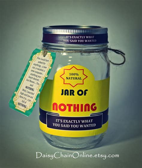 Best Gag T A Jar Of Nothing Funny T By Daisychainonline