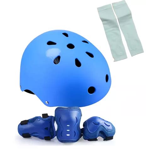 Kit De Protección De Patín Niños Con Casco Rodillera Codera Meses sin