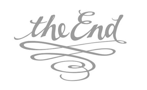 Ornamental Movie Ending Typography 'The End' Stock Clipart | Royalty-Free | FreeImages