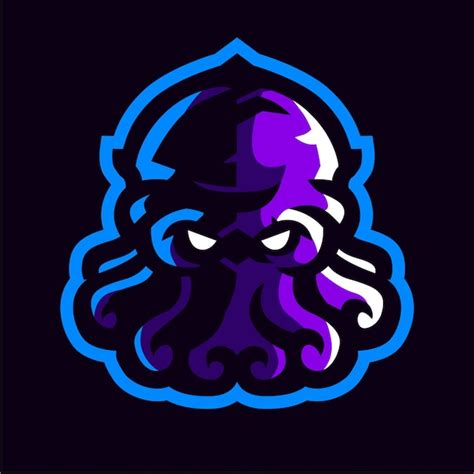 Premium Vector | Purple octopus gaming logo