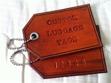 Custom Personalized Leather Luggage Tag Single Luggage Tag Etsy