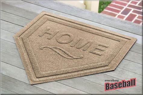 Baseball Home Plate Shaped Welcome Mat Choose From 19 Colors Rustic