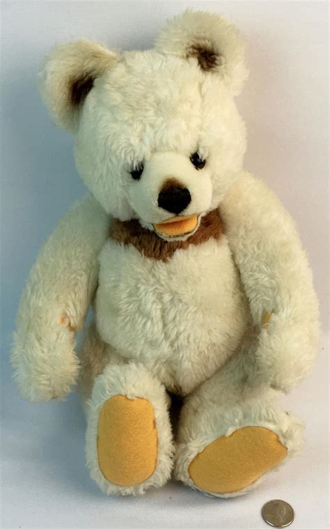 Lot Steiff White Fully Jointed Teddy Bear 16 Tall