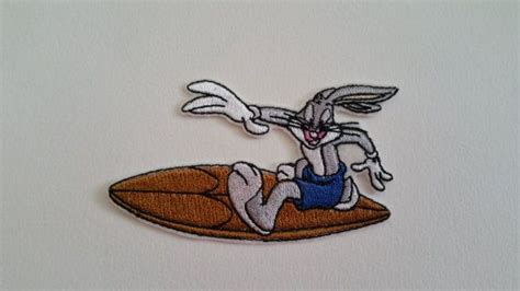 Surfing Bugs Bunny Iron On Or Sew On Patch Bugs Bunny Patch Etsy In