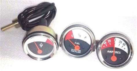 Amazon Unknown Re53664 Temperature Fuel Ampere Gauges Set For