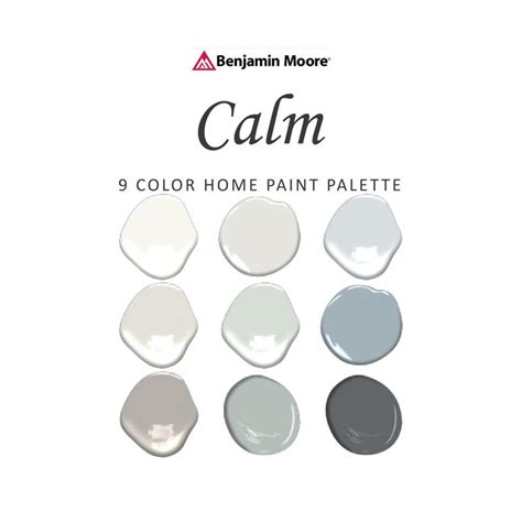 Benjamin Moore Calm Paint Color Palette Calm Undertones Calm Paint