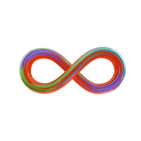 Logotipo Infinito Colorido 3d PNG Dibujos 3d Infinito Vistoso PNG Y