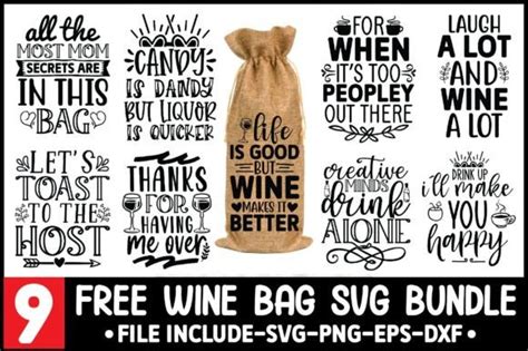 Free Wine Bag Svg Bundle Graphic By T Shirtbundle · Creative Fabrica