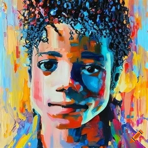 Abstract Impressionist Painting Of Michael Jackson On Craiyon