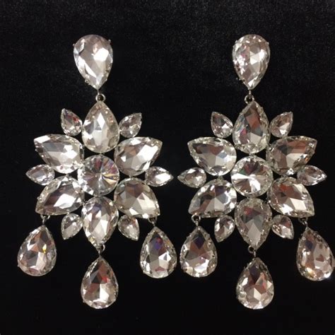 Clear Crystal Diamante Dangle Earring E