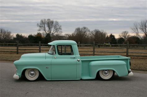 56 Chevy Truck 3100 Magazine Cover Bagged Air Ride Resto Mod Frame Off