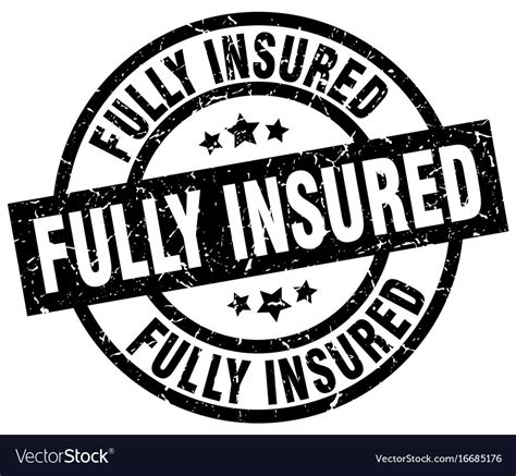 Fully Insured Round Grunge Black Stamp Royalty Free Vector