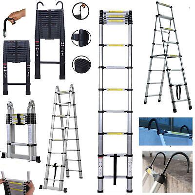 M M M Heavy Duty Multi Purpose Aluminium Telescopic Folding Ladder