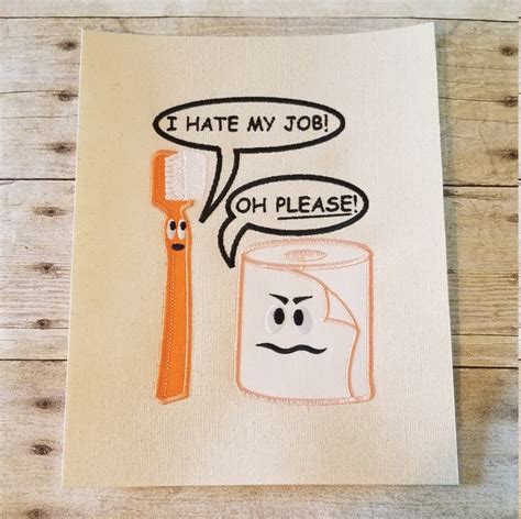 I Hate My Job Bathroom Sign Toothbrush And Toilet Paper Bath Etsy