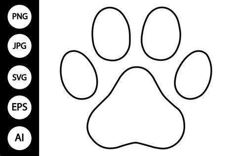 Paw Prints Coloring Page for Kids Graphic by MYDIGITALART13 · Creative ...