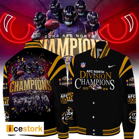 Ravens Afc North Division Champions Baseball Jacket Icestork