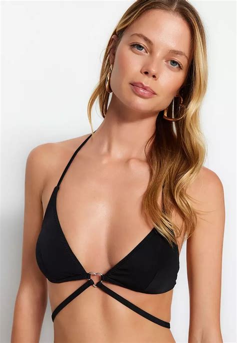 Buy Trendyol Triangle Accessorized Bikini Top 2024 Online ZALORA