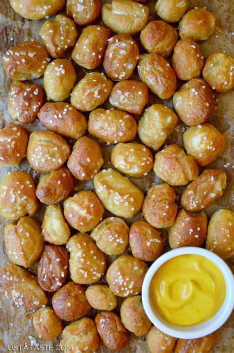 Easy Homemade Soft Pretzel Bites Just A Taste