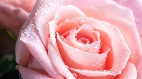 Premium AI Image A Pink Rose With Water Droplets On It