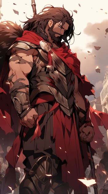 Premium Photo Warrior King Leonidas Unleashed An Epic Anime Tribute