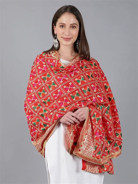 Buy Zamour Embroidered Phulkari Dupatta Dupatta For Women 21333308