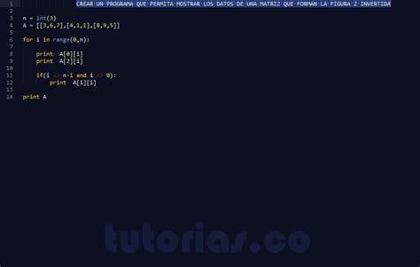 Arrays Python Figura Matriz Z Invertida Tutorias Co