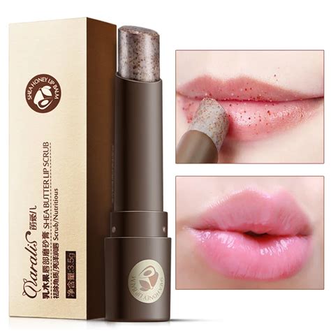 Shea Butter Lip Balm Lips Scrub Nourishing Moisturizing Lipstick Lipbalm Anti Aging Exfoliating