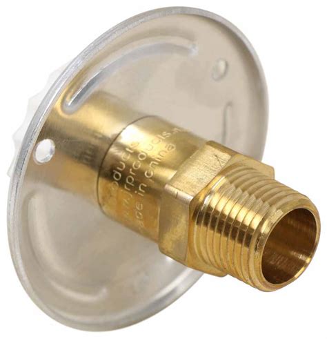 Rv City Water Inlet With Brass Check Valve Mpt Aluminum Flange