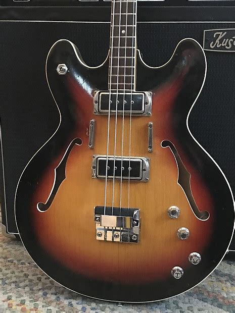 Framus Vintage Hollow Body Bass 1960s 3 Color Sunburst Reverb