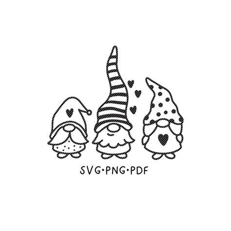 Gnome Svg Wichtel Svg Zwerge Svg Plotterdatei Wichtel Digi Plotten