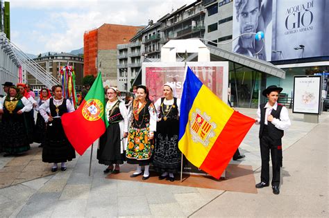 A week of culture of different countries. Parade of foreign ...