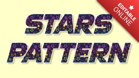 Text With Starry Pattern Text Effect Generator