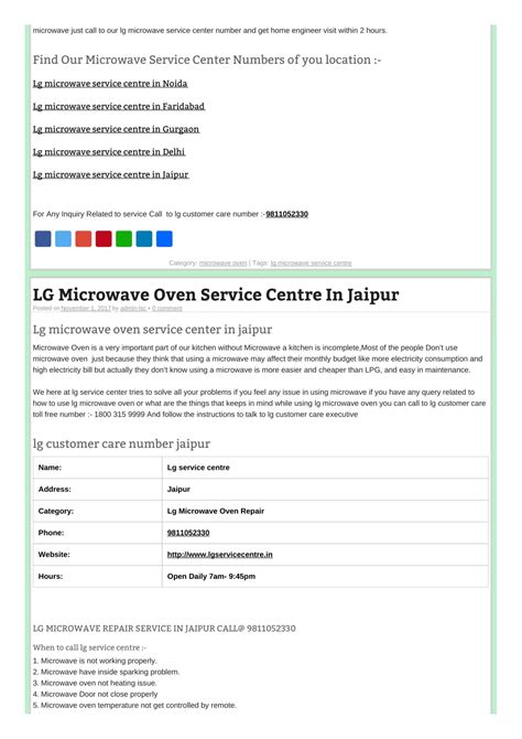 PPT LG Microwave Customer Care In Delhi PowerPoint Presentation Free