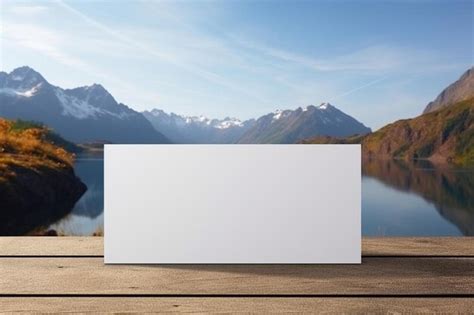 Premium Photo A White Box Sitting On Top Of A Wooden Table