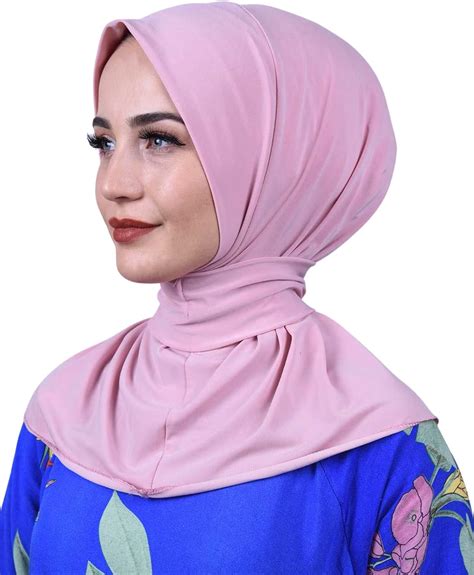 Prien Snap Hijab For Women Ready Scarf Muslim Turban Prayer Wear