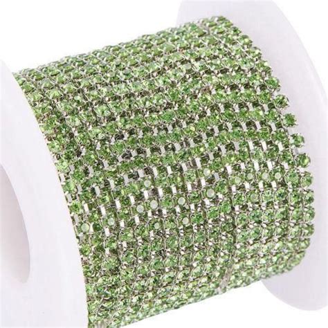 Taśma Z Kryształkami 2mm Peridot Silver 25cm Ceny i opinie Ceneo pl