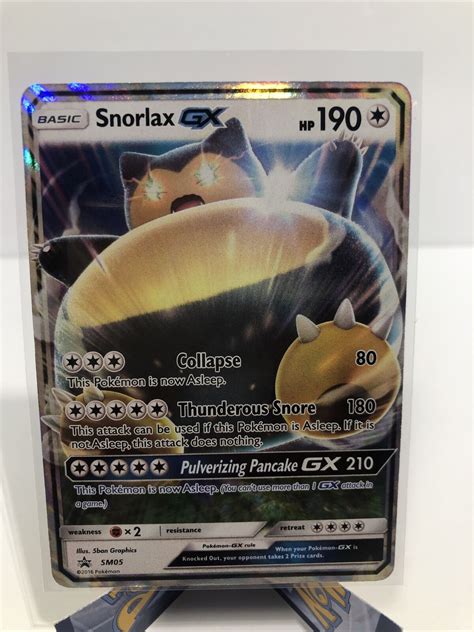 Mavin Pok Mon Black Star Promo Snorlax Gx Full Art Sm Near Mint