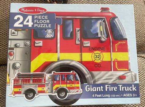 Melissa Doug Giant Firetruck Floor Puzzle NEW SEALED EBay