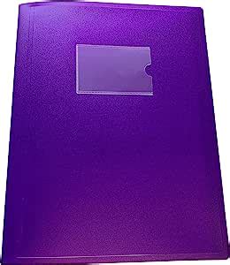 Janrax A Purple Flexible Cover Pocket Display Book Presentation