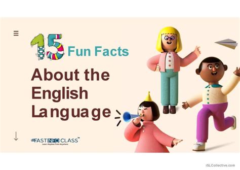 Fun Facts About The English Langu English Esl Powerpoints