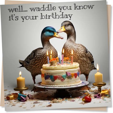 Funny Duck Birthday Card Well Waddle You Know Its Your Birthday Made In Uk Uk