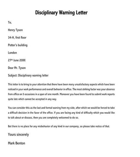 Warning Letter For Insubordination - Infoupdate.org