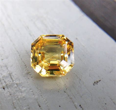 SOLD GIA Certified 5 08 Carats Unheated Vivid Yellow Sapphire Pukhraj