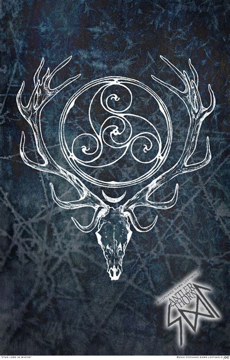 Stag Lord Herne Cernunnos Celtic Spiral By Stephanie Lostimolo Stag Tattoo Norse Tattoo