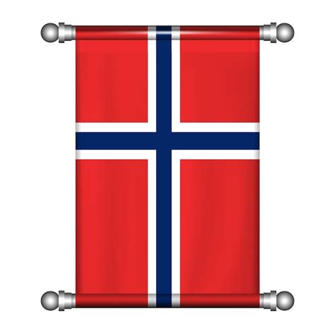 Bandeira Real Stica Da Noruega Vetor Premium