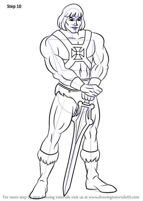 How To Draw He Man He Man Step By Step